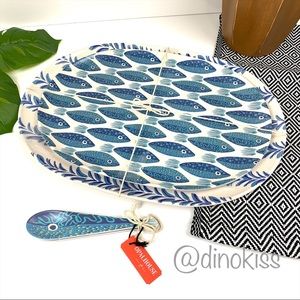 OPALHOUSE 4 piece Fish Platter and Serveware Set